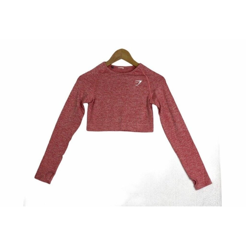 Gymshark Vital Seamless Long Sleeve Crop Top Womens Pullover Thumb Holes XXS New